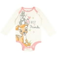 thumbnail image 2 of Disney Classics Dumbo Bambi Marie Newborn Baby Girls 5 Pack Bodysuits Newborn to Infant, 2 of 5