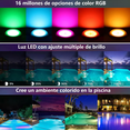 thumbnail image 4 of Luces Para Alberca Ultra Delgado 12v18w Rgb Con Remoto Y App BLANCO, 4 of 5