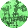 thumbnail image 1 of Ahgly Company Indoor Round Abstract Emerald Green Modern Area Rugs, 5' Round, 1 of 4