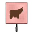 thumbnail image 1 of Poitou Poiteuin Donkey Pink Check Leash or Key Holder, 1 of 1