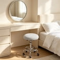thumbnail image 3 of Elastic Round Linen Bar Stool Cover Fits 12-15 Inch Cushions for Office and Salon Swivel Stools, 3 of 5