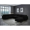 thumbnail image 3 of Meridian Furniture Julia Black Velvet Modular Sectional, 3 of 7