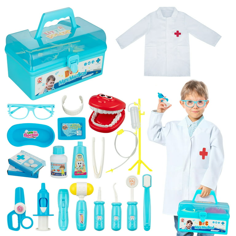 Simzone 15 pcs Dentist Toy Doctor Kit for Kids Pretend Play