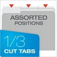 thumbnail image 2 of Pendaflex 4210 1/3 GRA 1/3-Cut Assorted Tabs Interior Letter File Folders - Gray (100/Box), 2 of 6