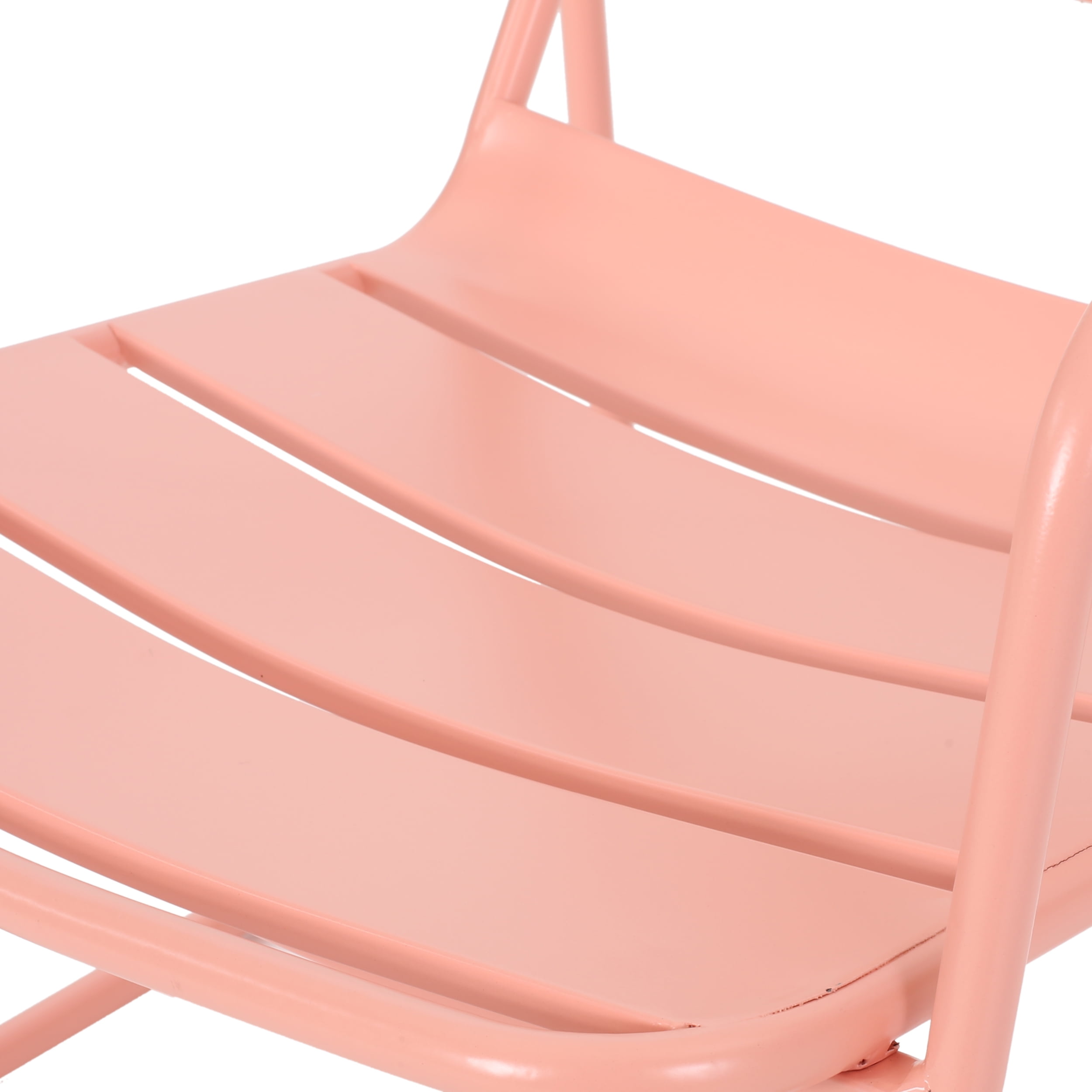 Calvert Outdoor Dining Chair, Set of 2, Matte Coral
