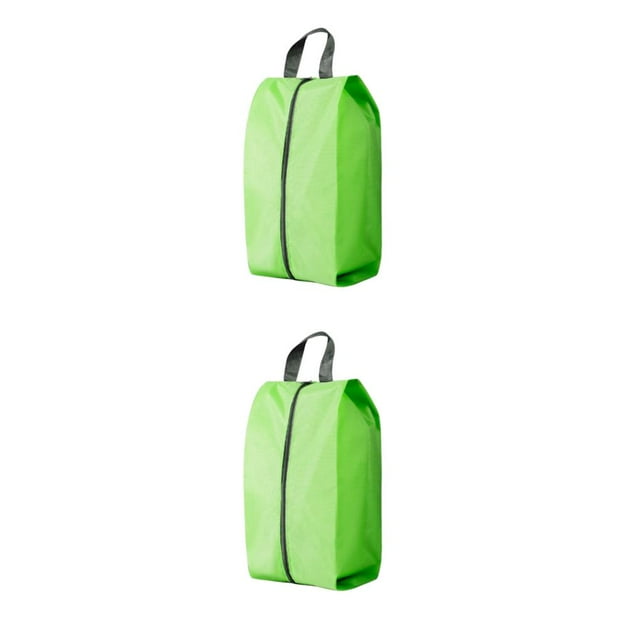 Youkk Polyester Lightweight And Portable Shoe Bag For Travel Pack Shoes With Ease Using Compact Storage green L 2Set
