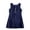 Navy, variant on lnmuld Square Neck Sleeveless Front Accent Button Pleated Swing Mini Dress Preppy Back to School Mix Match Outfit for Girls Black,12-13 Years