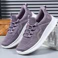 thumbnail image 6 of Sneakers for Women, Womens Shoes Slip On, Womens Athletic Walking Shoes - Running Tennis Shoes Jogging Workout Lightweight Breathable Slip On Sneakers for Indoor Outdoor Gym Travel Work, Purple 7.5, 6 of 8