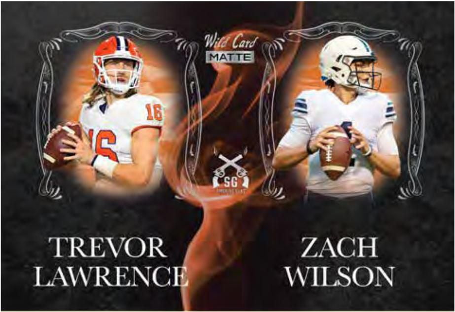 VBX DRAFT FOOTBALL MATTE WILD CARD 21