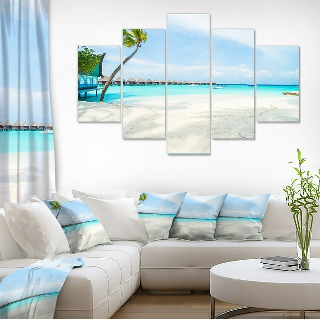Tropical Maldives Island - Impression sur Toile Paysage Marin