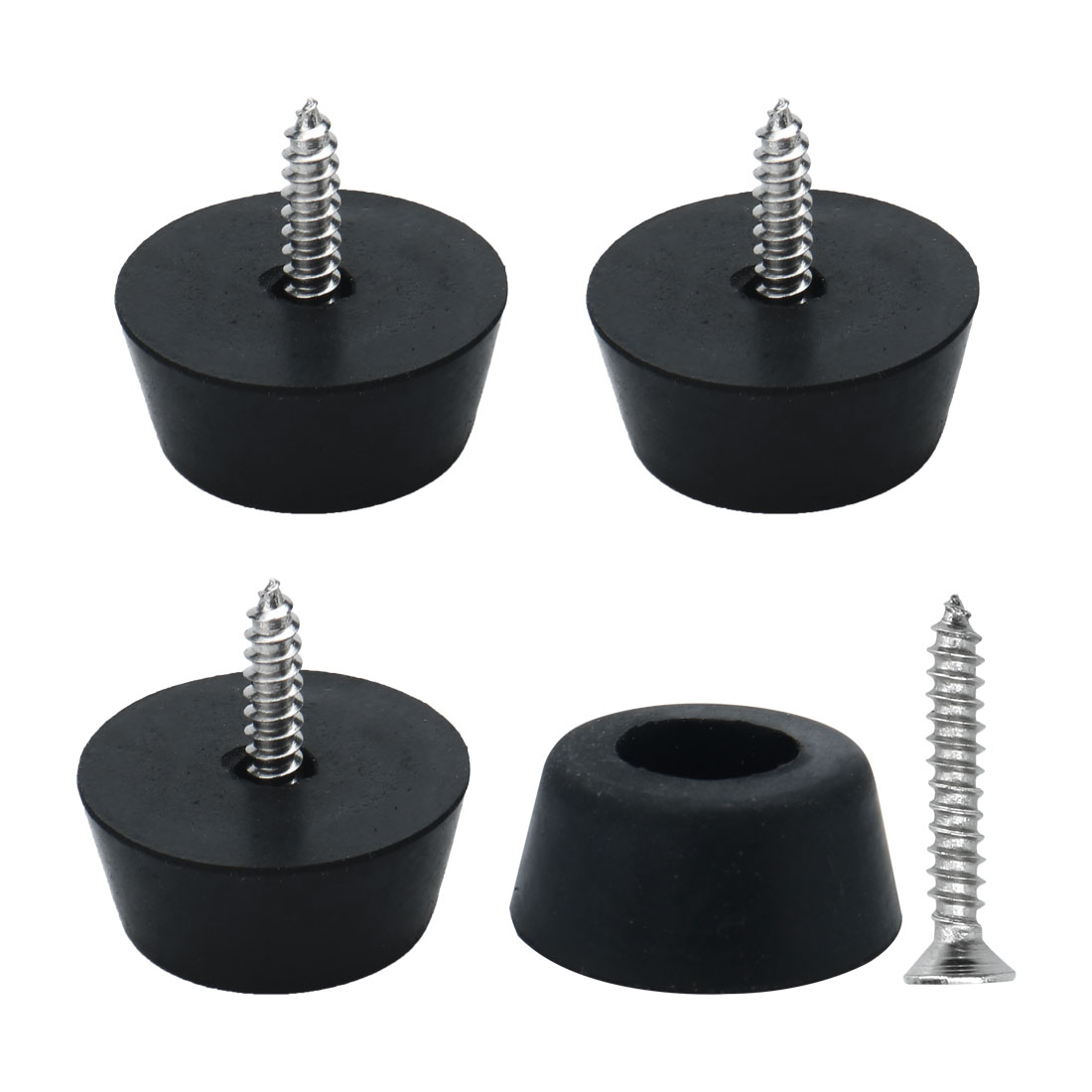 4pcs Rubber Feet Bumper Printer Speaker Leg Pads with Screws