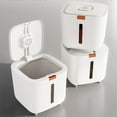 thumbnail image 2 of fashionhome Visualized Rice Tank With Rounded Shape For Convenient Grain Storage Durable And Long-lasting Thick White 20KG, 2 of 6