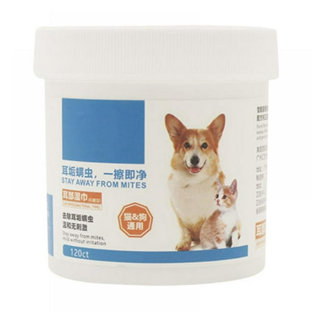 Pet Ear Cleaning Wipes for Dogs Stop Itching Gentle Cleansing Keep ...