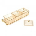 thumbnail image 3 of Tongina Dried Fruit Plate Candy Nuts Dish with Lid Luxury Food Storage Box Appetizer Serving Tray Divided Serving Platter for Wedding amber 3 grid, 3 of 8