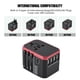 thumbnail image 2 of Adaptador De Enchufe, Adaptador De Viaje Seguro Portátil Universal, Carga De Garantía De Seguridad 6 Dispositivos Para Uso En Viajes De EE. UU./Au/Uk/Eu, 2 of 8