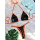 thumbnail image 4 of Traje baño cuello halter para mujer 3 piezas con falda envolvente traje baño, traje baño triangular, 4 of 5