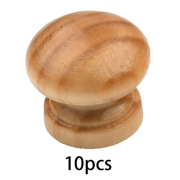 HIBIBUD 10Pcs Cabinet Knobs,Dresser Knob Dresser Knobs,Mushroom Wooden Handle Kitchen Knobs for Cabinets