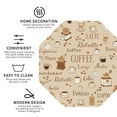 thumbnail image 4 of Kll Octagon Drink Coasters Set Of 4,Pu Leather Absorbent Coasters Set Decorative Coffee Cup Coasters Housewarming Gift For Home Decor-Coffee Time, 4 of 9