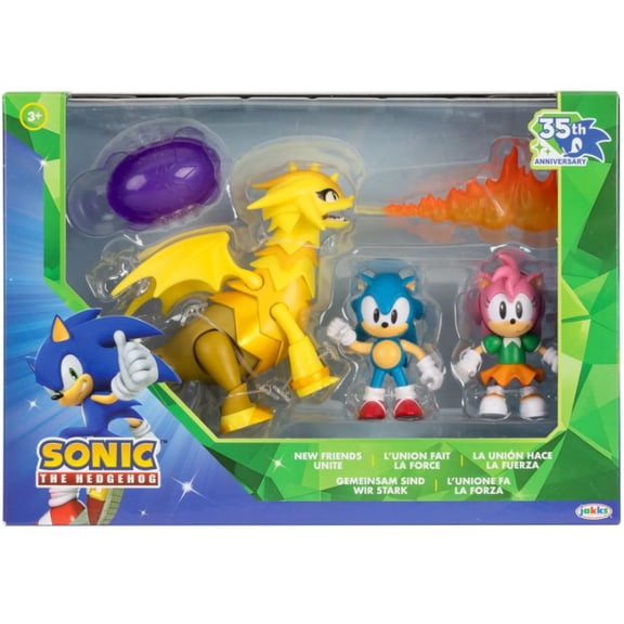 Sonic The Hedgehog 35th Anniversary New Friends Unite Diorama Playset (Trip, Sonic, Amy & the Black Onyx)
