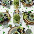 thumbnail image 3 of Waterproof St Patricks Day Tablecloth Rectangle, 60 x 84 Inch - Washable Shamrock Fabric Table Cloth for Spring and Outdoor Use, 3 of 6