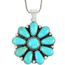 Turquoise Jewelry Necklace for Women Sterling Silver 925 | Turquoise Network | P3193-C75-SST20