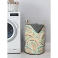 thumbnail image 3 of Abstract Laundry Bag, Wave Inspired Colorful Retro Groovy Pattern, Hamper Basket with Handles Drawstring Closure for Laundromats, 13" x 19", Multicolor, by Ambesonne, 3 of 4