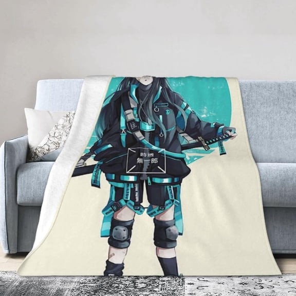 Muichiro Tokito-3 Blanket Super Soft Throw Blanket Flannel Ultra-Soft Micro Fleece Blanket For Couch Bed Sofa Travelling Camping 60"x50"