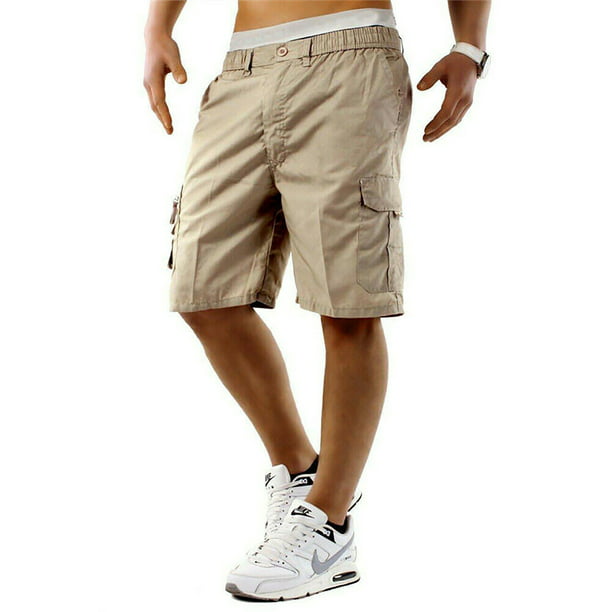 MISOWMNJOY - Mens Shorts Cotton Casual Summer Half Pant Stretch Slim ...