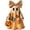 Resin material without light -3.94 inches, variant on Win s Way Lighted Vintage Patchwork Ghost Halloween Decor Glowing Ghost Figurine with Pumpkin Lantern Farmhouse Style Light Up Statue for Mantel Shelf Entryway Table Fall Decorations