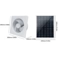 thumbnail image 3 of Extractor de Aire Solar JShteea 12 V para Baño Ventilador 8 Pulgadas Paneles Solares 8 W, 3 of 9