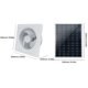 thumbnail image 2 of Extractor de Aire Solar 12V para Baño Wdftyju Ventilador de 8 Pulgadas con Panel Solar de 8W, 2 of 9