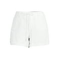 thumbnail image 5 of Dollhouse Women's Plus Size Cuffed Linen Shorts with Rope Belt, 5 of 5