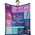 thumbnail image 1 of LHSHID Birthday Gifts for Women Happy Birthday Decorations for Her Throw Blanket Gifts for Women Birthday Unique Birthday Present Gifts for Girls Friendship Female Bday Gift Ideas 50"x60", 1 of 5