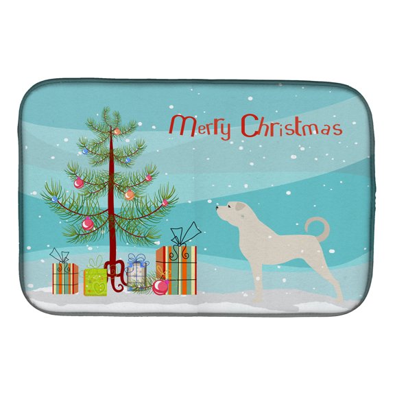 Anatolian Shepherd Merry Christmas Tree Dish Drying Mat