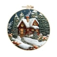 thumbnail image 3 of Christmas Embroidery Kit, Christmas Embroidery Kit with Embroidery Hoop, Easy Embroidery Kit for Beginners and Adults,Hand Embroidery Kit with Stamped Embroidery Pattern, DIY Needlepoint Kit Set, 3 of 9