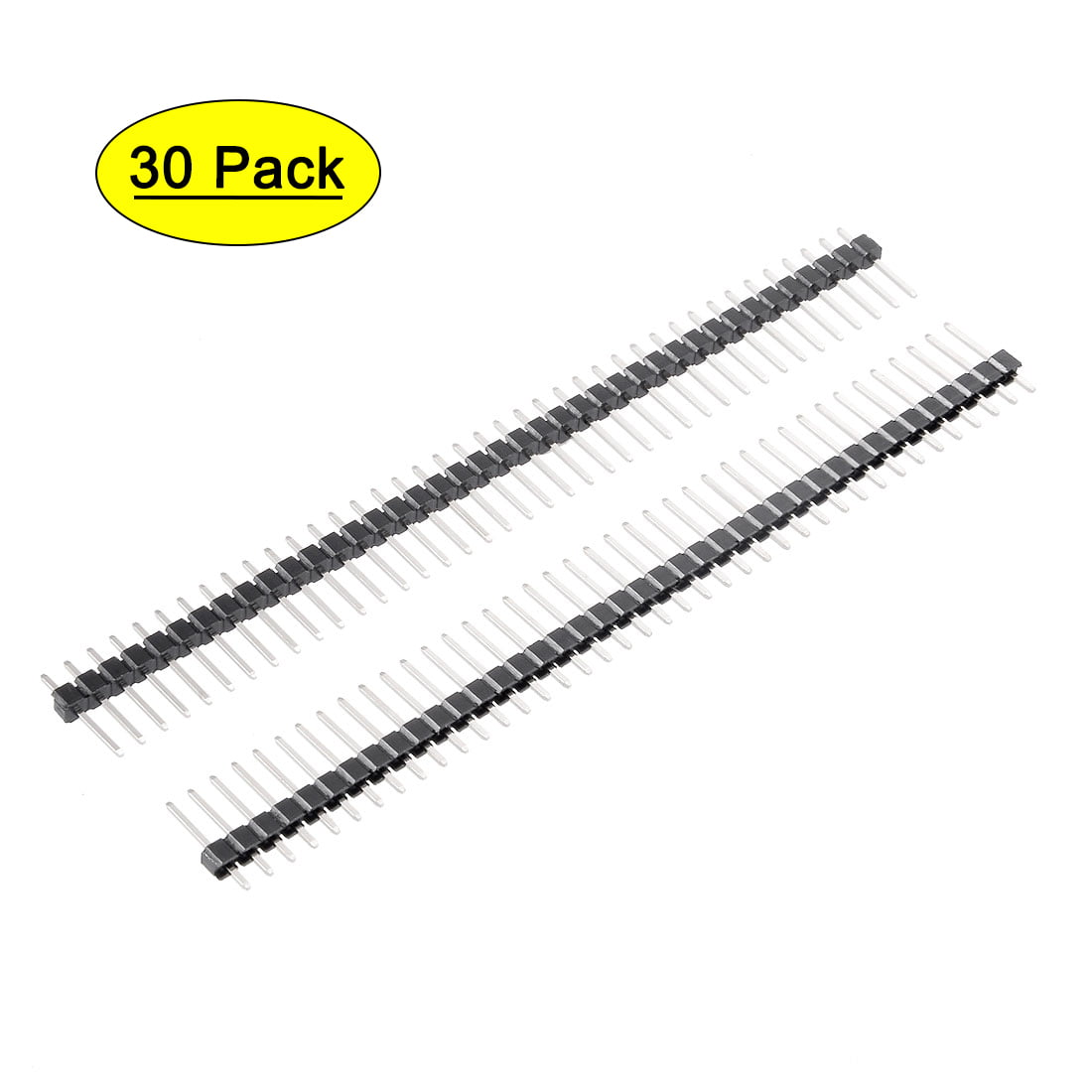 5pcs Straight Connector Pin Header Strip 2.54mm Pitch 40-Pin 19mm Length 2 Row 