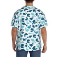 thumbnail image 3 of Fotbe Cute Shark Camisa Estampada de Manga Corta para Hombre, Casual de Verano, Estilo Playero, Sin Arrugas-3X-Large, 3 of 5