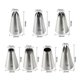 thumbnail image 2 of 7PCS Large Piping Nozzles Tips Stainless Steel Cookie Decorating, 2 of 5