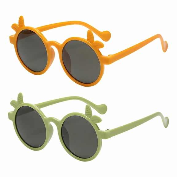 GJX 2Pcs Baby Sunglasses Cute Sunglasses Toddler Boy Sunglasses,Style1