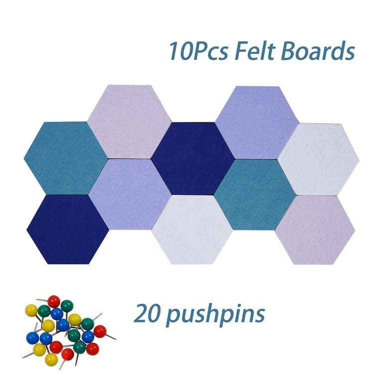 Hexagon Felt Bulletin Board Self adhesive Wall Tiles For - Temu