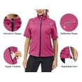 thumbnail image 3 of Little Donkey Andy Women's Short Sleeve Jacket Windproof Lightweight Vest for Golf Hiking Running Rose M, 3 of 7