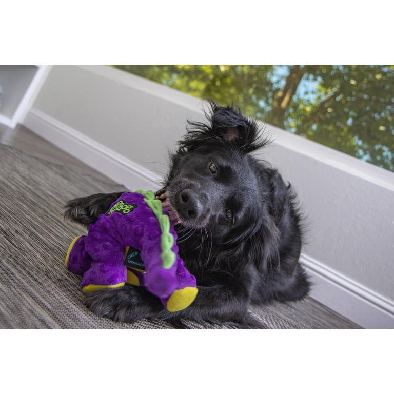 goDog Dinos Bruto Brontosaurus Large Chew Guard Squeaker Plush Dog Toy