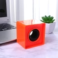 thumbnail image 2 of 2 Pcs Logo Portable en ABS Moulé par Injection de Forme Carrée pour Micro/micro d'Entrevue, Logo de Station de Drapeaux (Orange), 2 of 9