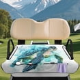thumbnail image 3 of XYZCANDO Watercolor Sea Turtle Golf Cart Seat Cover | Non-slip Terry Cloth with 4 Pockets | Universal 2-Seat Golf Cart Accessory, 3 of 8