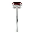 thumbnail image 4 of SuperJeweler 1.65 Carat Oval Shape Ruby and Two Diamond Ring In 14 Karat White Gold For Women, 4 of 6
