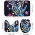 thumbnail image 3 of 4 Pc Over The Mountains Motorcycle Motocross Art Shower Curtain set Bath Mats Set, Water Repellent Spa Curtain Absorbent Plush Carpet Mats, 3 of 7