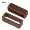 thumbnail image 3 of Uxcell Watch Band Strap Loops Silicone Watch Holder Keeper for 22mm Width Watch Band, Brown 4 Pack, 3 of 5
