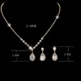thumbnail image 2 of (Qr) Juego de pendientes y collar de cristal para novia, gargantilla de plata para novia, collares con colgante para mujeres y niñas JM, 2 of 5