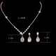 thumbnail image 2 of (Qr) Juego de pendientes y collar de cristal para novia, gargantilla de plata para novia, collares con colgante para mujeres y niñas, 2 of 5
