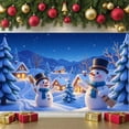 thumbnail image 5 of Snowy Theme Winter Banner Blue Tone Christmas Banner Christmas Winter Scene Snow Scene Banner for Christmas Party Winter Celebration Holiday Decoration, 5 of 9